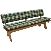 DEGAMO Bankauflage BOSTON, (1 St), 4-sitzer 195cm, grün/beige kariert, 2-teilig mit separater Rückenlehne