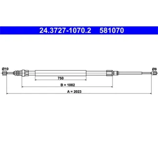 ATE Handbremsseil hinten Renault Megane 2