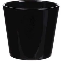 INNA-Glas Blumentopf Pflanztopf GIENAH, Keramik, schwarz, 12,5 cm, Ø 13,5 cm