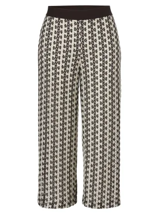 VIA APPIA DUE - Hose 7/8 weites Bein creme/mahagoni - Gr. - 46