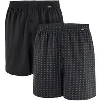 ADAMO Boxershorts Boxershorts Übergröße 2er Pack schwarz Adamo (Packung, 2-St., 2er-Pack)