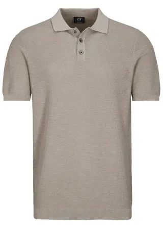 COMMANDER Finest Clothing - Polo-Pullover, 1/2 Arm dark stone - Gr. - M