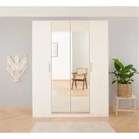 OTTO home Kleiderschrank Mehrzweckschrank Aktenschrank Möbel Mietswohnung Schlafzimmer KOLUNA (Breiten 181/226/271/315 cm Höhen 210/229 cm, moderne Dekor-Front) mit Spiegel, inkl. 2 Innenschubladen sowie extra Böden MADE IN GERMANY