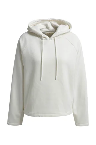 Smith&Soul - Boxy Hoodie Embroidery cream white - Gr. - S