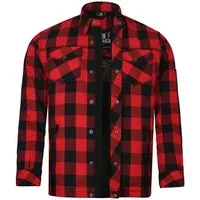 Bores Motorradjacke Bores Lumberjack Jacken-Hemd Basic rot / schwarz Herren motorradjacke herren