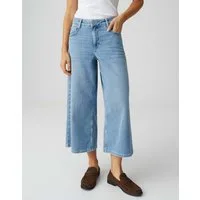 OPUS 7/8-Jeans Culotte Jeans aus BCI Cotton Mix Wide Fit, leichte Used-Effekte, 5-Pocket-Design