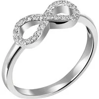 Firetti Fingerring Schmuck Geschenk Silber 925 Silberring Infinity/Unendlichkeit, mit Zirkonia (synth)