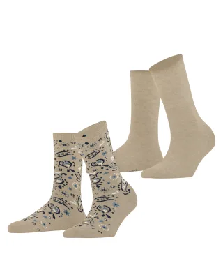 ESPRIT socks & tights - Esprit Soft Paiyley 2-Pack Damen sand mel. - Gr. - 40.5