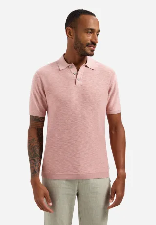 No Excess - Pullover Short Sleeve Polo Slub light mauve - Gr. - S