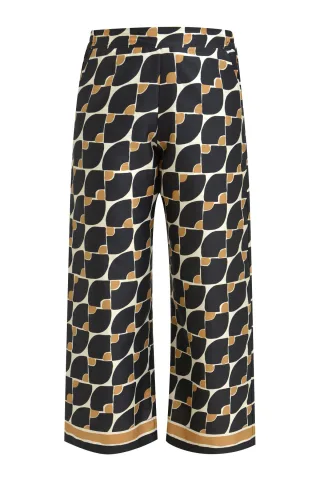 Milano Italy - culotte with elastic waist black print - Gr. - 40
