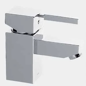 KAJA-Aquadrat Einhebel-Waschtischbatterie, kurzer Auslauf 95mm, Zugst.-Ablaufgarnitur , chrom 58030-C