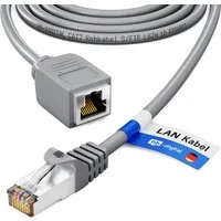 HB-DIGITAL LAN Kabel Verlängerung Patchkabel RJ45 CAT 7 S/FTP PiMF LSZH Netzwerkkabel, RJ45 (8P8C), RJ45 (500 cm), Pins Vergoldet 3µ