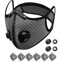 FANNOU Sturmhaube Halbgesichtsmaske Fahrrad Winddicht Sport Maske mit Filter (1-St) Ideal zum Skifahren, Radfahren, Motorradfahren, Skateboarden