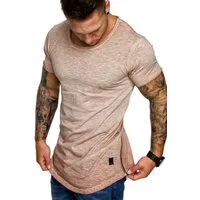 Amaci&Sons T-Shirt AUSTIN Herren Oversize Vintage Zipper Crew Neck Rundhals Basic Shirt
