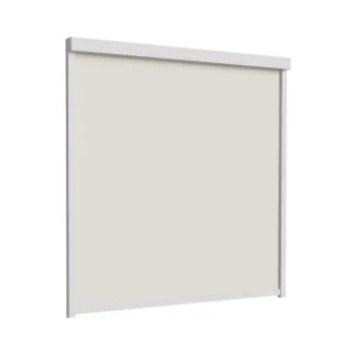 Außenrollo 200 cm breit, Verkehrsweiß RAL 9016, 200 cm breit, Basic Antrieb Stromseite rechts, individuell konfigurieren