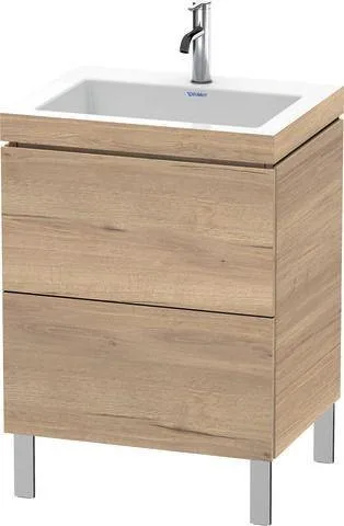 Duravit L-Cube Waschtisch-Set cbonded bodenstehend 600x480x698 Ei Marmoriert Mt LC6936O5555