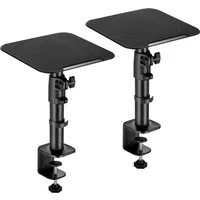 RICOO Lautsprecherständer Universeller PC Lautsprecher Boxen Ständer Höhenverstellbar LH069-C, (2 Stk. Ständer Lautsprecherhalter Tischhalter, 2-tlg., 2x Boxenständer Tischhalterung für Lautsprecher, Universelle Boxen Ständer mit Tischklemme belastba