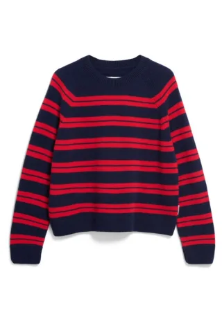 Armedangels - Streifenpullover - Liliriaa blau/rot - Gr. - M
