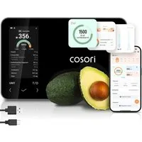 Cosori Küchenwaage CNS-R001S-X Smarte Küchenwaage Smart Nutrition Scale, Smart Nutrition, App-Tracking & TDEE-Funktion
