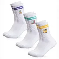 OCCULTO Tennissocken Damen & Herren Motiv Tennissocken 3er Pack (Modell: Rio) (3-Paar)