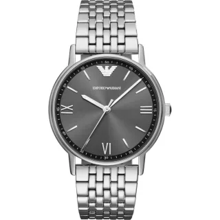 Stilvolle Herrenuhr der Marke Emporio Armani in der Farbe Silber. Das Zifferblatt ist grau gefärbt. Das Gehäuse hat einen Durchmesser von 41 mm und das Armband verfügt über eine Faltschließe. Marke: Emporio ArmaniModellname: AR11068 (41mm)Kategorie: 