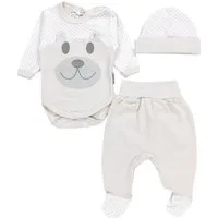 TupTam Langarmbody Baby Kleidung Set Body Strampelhose Mütze Bekleidungsset