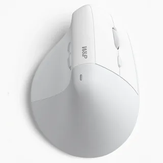 W&P Tri-mode Wireless Vertical Ergonomic Mouse bluetooth 2.4g Silent 5 Level DIP Adjustment for Mac Laptop Office Lightw