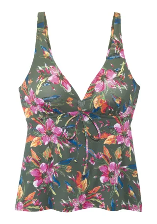 LASCANA - LASCANA Bügel-Tankini-Top oliv print - Gr. - 38E