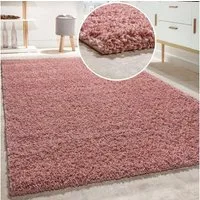 Paco Home Teppich Twister 500, rechteckig, Höhe: 44 mm, Uni Hochflor Shaggy mit hoher Fadendichte