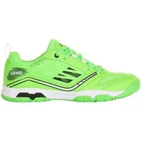 Gewo Tischtennis Schuh Flex Force Pro, Indoor Hallenschuh, lime-schwarz Trainingsschuh Tischtennis Schuhe Herren Damen