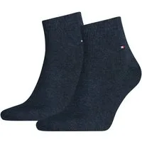 Tommy Hilfiger Kurzsocken TH MEN QUARTER 2P (2 Paar) weicher, elastischer Rippenbund, klassisches Tommy Hilfiger Logo