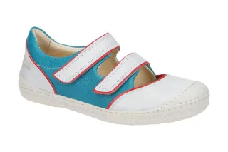 Eject 20954.001 DASS Damenschuhe Wei? Rot Blau Slipper Gummisohle Klettversch...