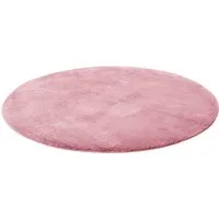 Wecon home Basics Badematte Joris, Höhe 20 mm, rutschhemmend beschichtet, strapazierfähig, Polyester, rund, waschbar, viele Größen, Badezimmerteppich, uni