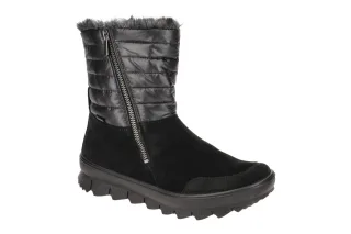 Legero Damen Winterstiefel NOVARA 2-009900 Schwarz Velourleder Gore-Tex wasse...