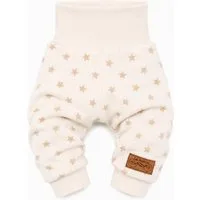 La Bortini Schlupfhose Baby Hose für Neugeborene und Frühchen in creme gemustert aus Baumwolle, 44 46 48 50 56 62 68