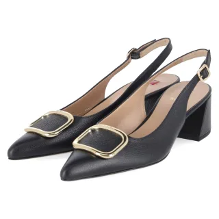 Högl Slingpumps  Schwarz - Gr. 37 -  Echt Leder