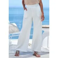 Beachtime by Lascana Schlupfhose aus weicher Musselinware mit elastischem Bund lange Musselinhose, luftige Strandhose mit weitem Schnitt, Sommerhose