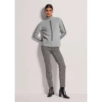 MADELEINE Strickpullover Moderner Wollpullover mit Ajour-Muster Flauschiger Strickpullover mit Stehkragen, Biesen und Langarm