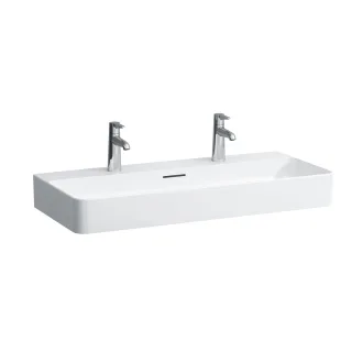 LAUFEN Aufsatzwaschtisch, VAL, 950x420, 2 Hahnlöcher, mit Überlauf, weiß, 8.1628.7.000.107.1 H8162870001071