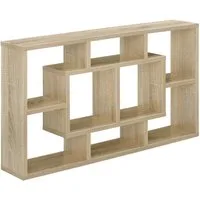 en.casa Wandregal, »Aßlar« Hängeregal 85x47,5x16cm Wandboard in Eichenoptik
