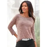 Vivance 3/4-Arm-Shirt mit modischer Melange-Struktur aus luftiger Strickqualität