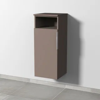 Sanipa 3way Mittelschrank mit 1 Tür und 1 offenem Fach, Taupe-Matt, UP1321T UP1321T