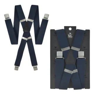 Sir Redman Hosenträger Herren extra lang für Männer mit Bauch XL – dunkelblau. Die ideale Lösung für starken Halt ohne Einschneiden und Druck am Bund.