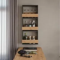 Vicco Weinregal Repose, Goldkraft Eiche/Anthrazit, 40 x 98 cm, 1-tlg.