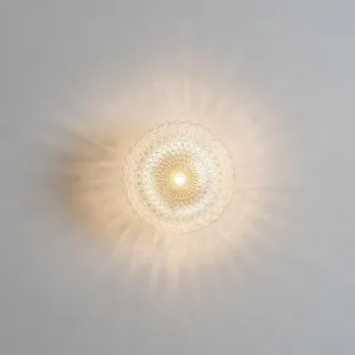Kosilum Deckenleuchte, Transparent, Glas, 21x13.5x13.5 cm, Lampen & Leuchten, Innenbeleuchtung, Deckenleuchten