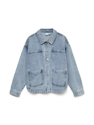 VERO MODA - VMJAMIE LS DENIM SHACKET MIX GA NOOS Light Blue Denim - Gr. - XS