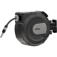 Güde Schlauchtrommel Automatik 30-2-2 1/2, 30 m Gartenschlauch, Einzugsstopp, Anschlussgewinde 1/2", 8 bar