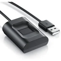 CSL Fingerabdrucksensor USB Fingerabdruckleser kabelgebunden, bis zu 10 IDs, Finger Scanner, plug & play, Rundumerkennung, Windows 8 / 10 / 11 kompatibel