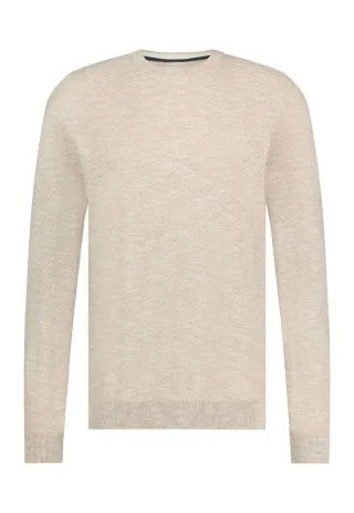 State of Art - Pullover mit Leinen Look beige - Gr. - M