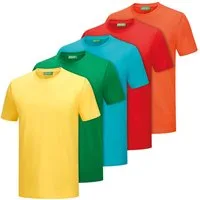 United Colors of Benetton Kurzarmshirt aus 100% Baumwolle (Set, 5er Pack) Hautfreundlich dank Naturmaterial